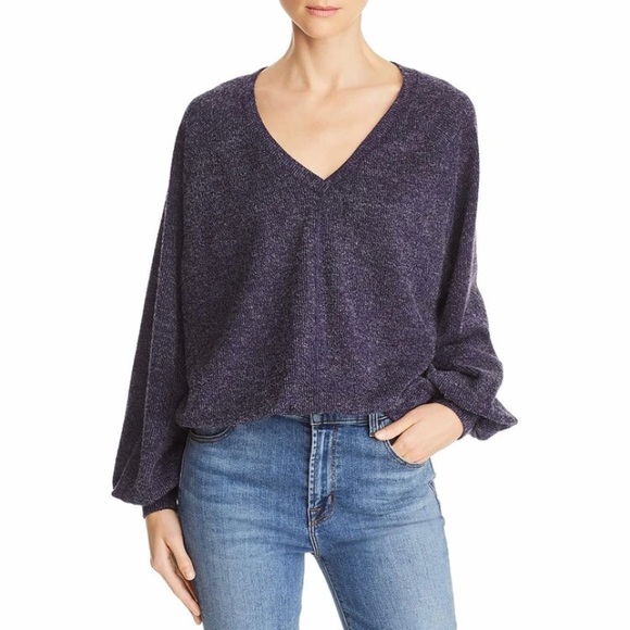 Band of Gypsies Sweaters - Band of Gypsies Kelley Heathered V-Neck Sweater
